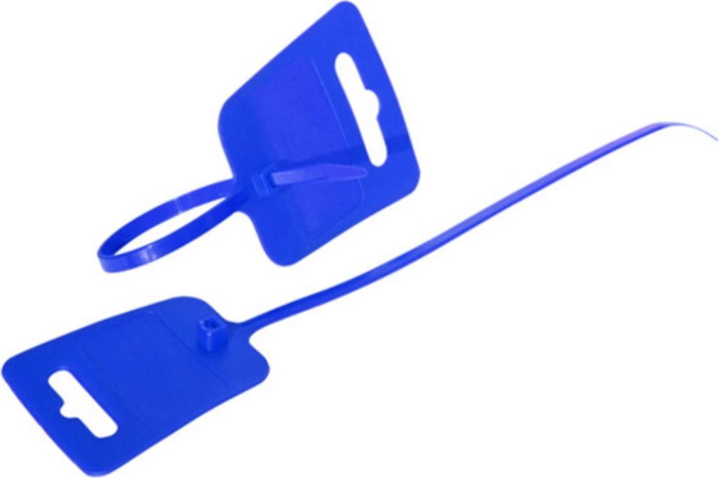 S/CONN maximum connectivity Kabelbinder 4,8 x 250mm, Euroloch und Beschriftungsfeld, blau RAL 5005 --- VE 100 Stück --- (81980-B)