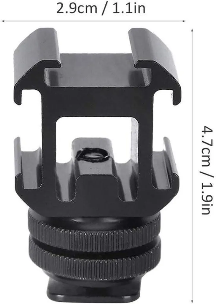 Adaptateur griffe flash 1/4 double filetage mâle pour boîtier photo