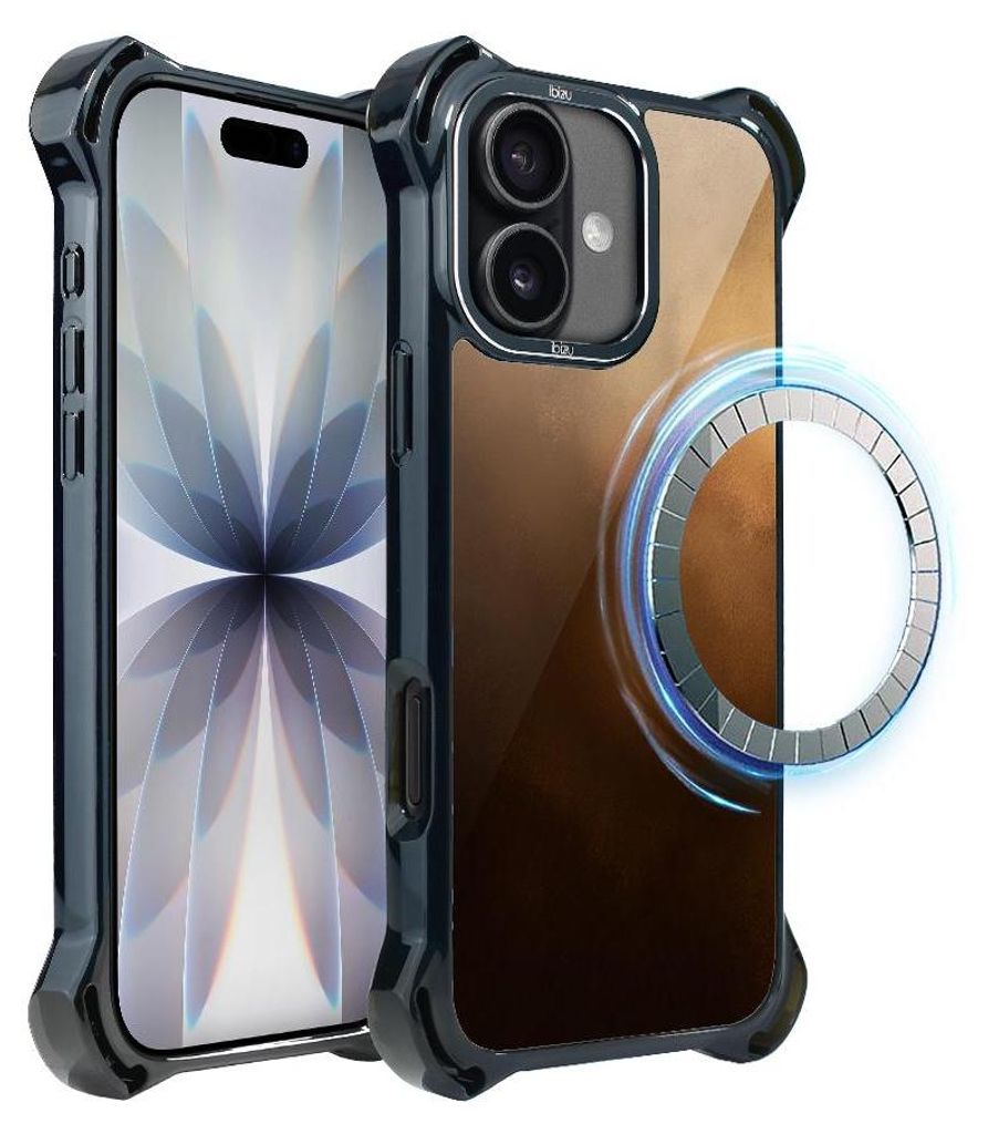 Schutzhülle für das iPhone 17, MagSafe-kompatibel, verstärkte Ecken, schwarz, Wüstensturm