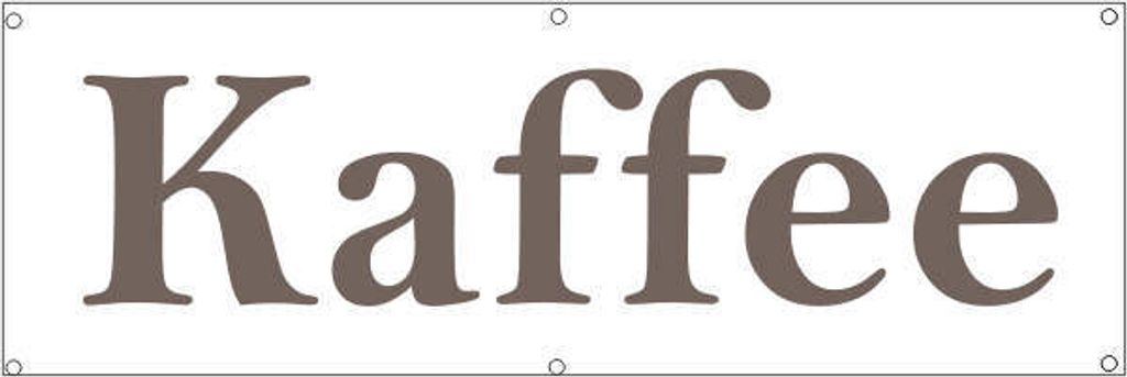 Werbeplane / Gerüstplane - p079 - Kaffee - NEU - 150x50 cm - für Baustelle, Garten, Zaun oder Veranstaltung