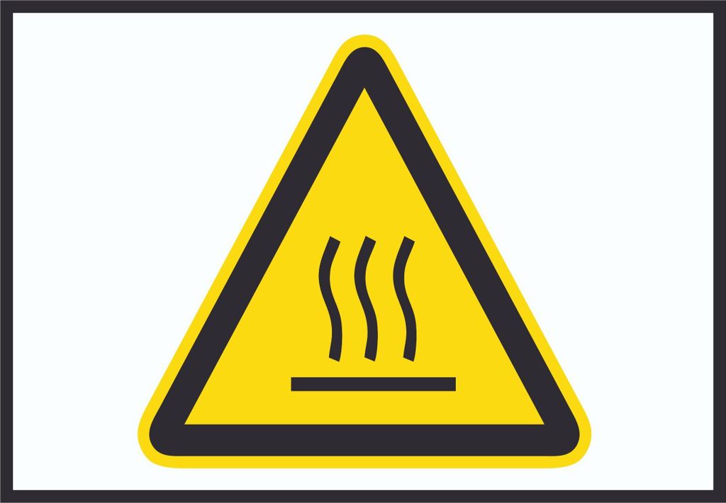 Achtung heiß Symbol Schild A3 (297x420mm)