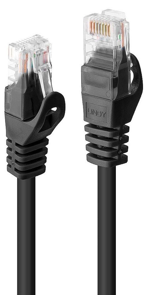 LINDY Patchkabel Cat6 U/UTP Basic schwarz 3.00m