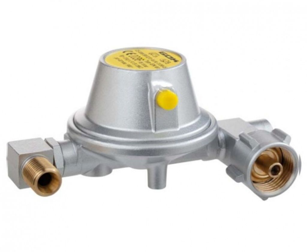 GOK Caravan Gasregler EN61 0,8kg/h 30mBar KLF x G1/4LH-KN Uform PRV