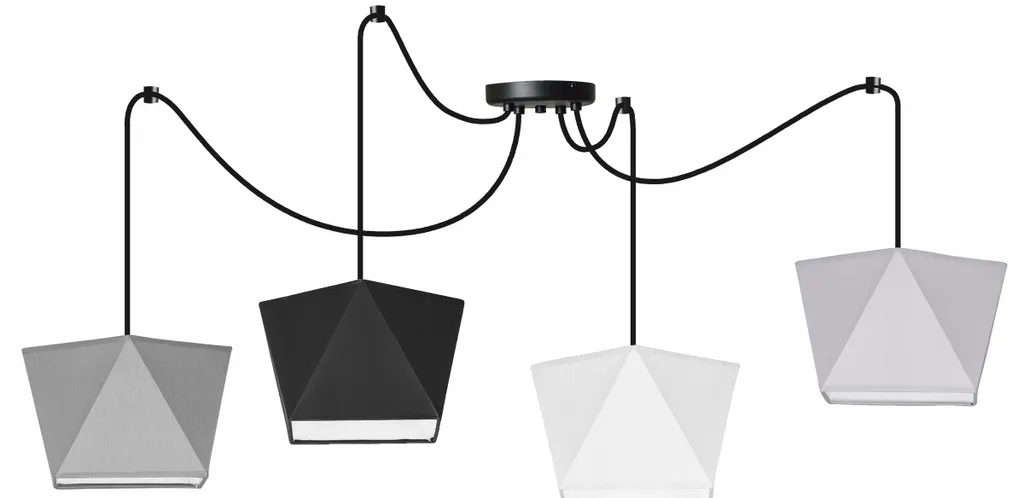 Lustre suspension araignée style loft rétro pour ampoules E27 - 5