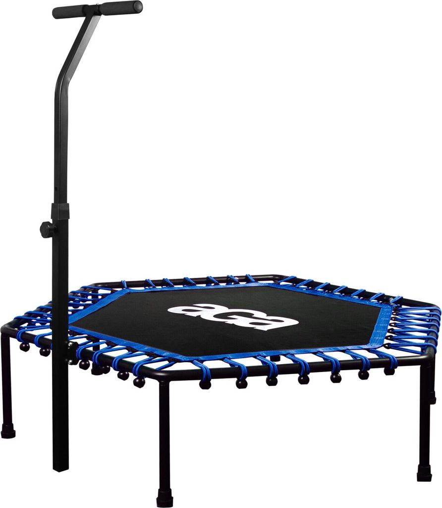 Aga FITNESS Trampolin 130 cm Blau + Griff Produktbild 