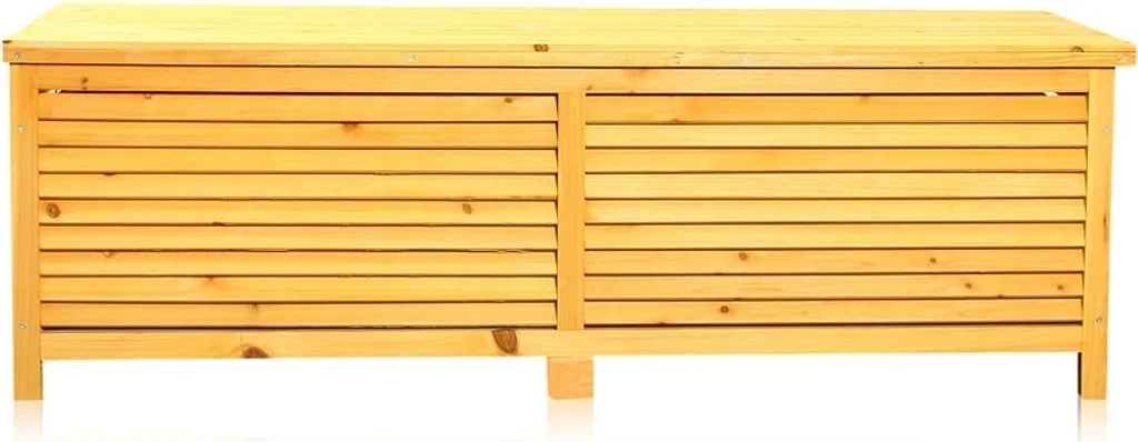 Coffre à coussins en bois de 140 cm étanche pour mobilier de jardin