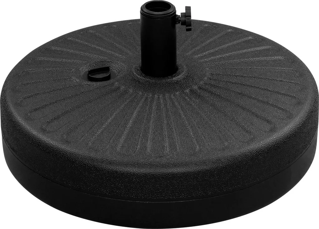 Socle de parasol HDPE et métal 22 litres remplissable eau/sable Ø50 cm