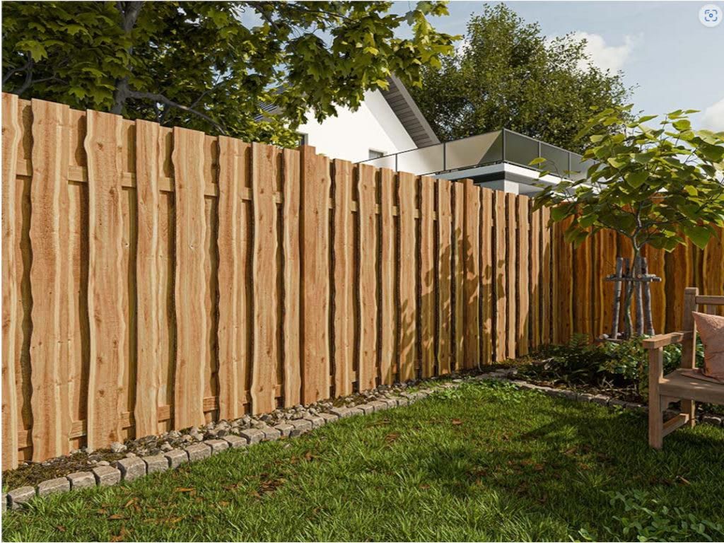 WOODTEX Lärche 180x180 cm Sichtschutzzaun, Gartenzaun aus Produktbild 