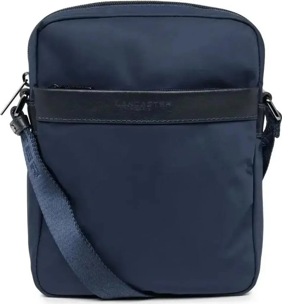Petite sacoche Lancaster Bleu pour homme - Sac de ville pratique zip