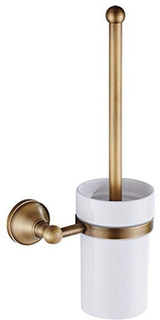 Toilettenbürste und Halter, antike Bronze, Keramik, Wandmontage, Badezimmerzubehör