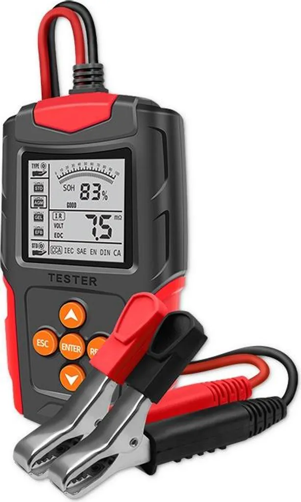 Testeur de Batterie pour Voiture et Moto Qoltec 52484 Diagnostic 12V 24V
