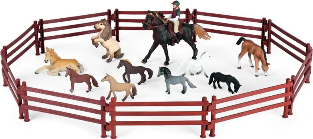 Set de Figurines Animaux Émulational : Cheval et Cavalier Haute Finition