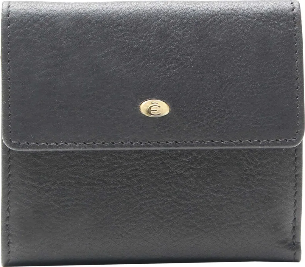 Porte-monnaie Femme en Cuir Noir Peru Lady Wallet de la marque Esquire