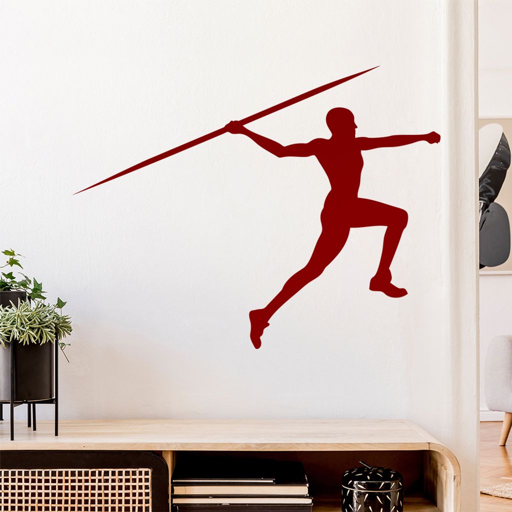 Speerwurf Speerwerfer Wandtattoo Wandaufkleber Wall Sticker - Dekoration, Küche, Wohnzimmer, Schlafzimmer, Badezimmer