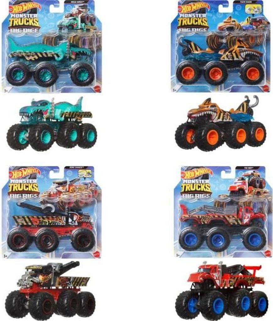 MATTEL Monster Trucks camion a 6 ruote 1:64 mix HWN86 Immagine del prodotto 