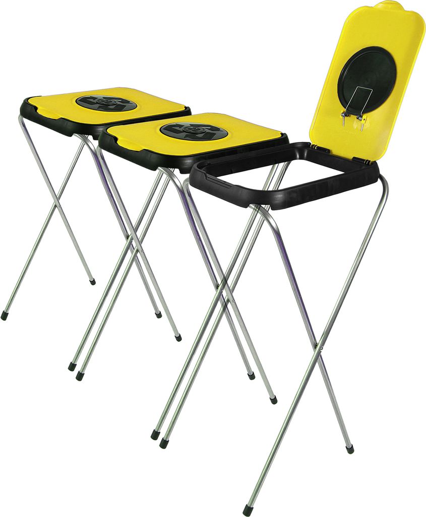 BigDean 3X Müllsackständer SwingFix GELB 120L Blauer Gelber Sack Einer Mülleimer Müllbeutelständer Müllsackhalter 120L