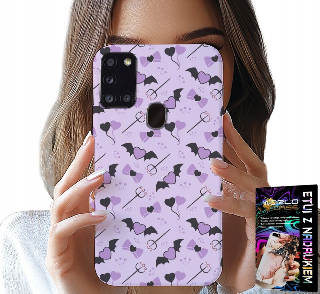 Etui Für Samsung Galaxy A21S - Fashionable Design Hearts Cocks Cardboard
