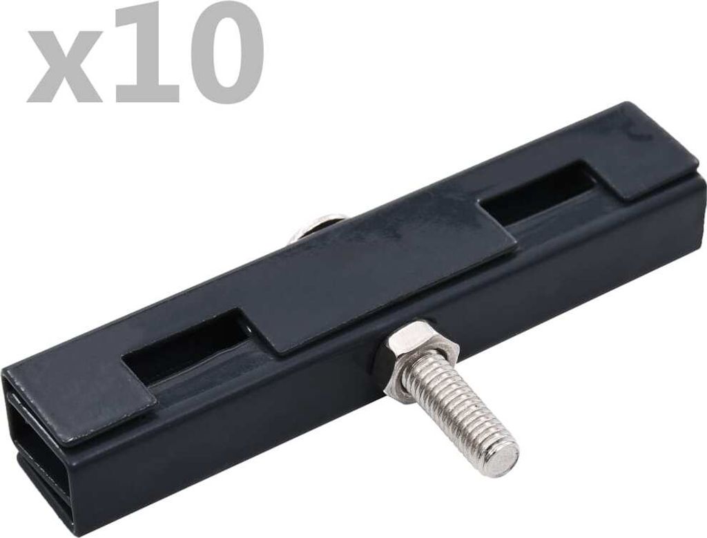 vidaXL Raccord de tapis en U 10 sets Anthracite Image du produit 