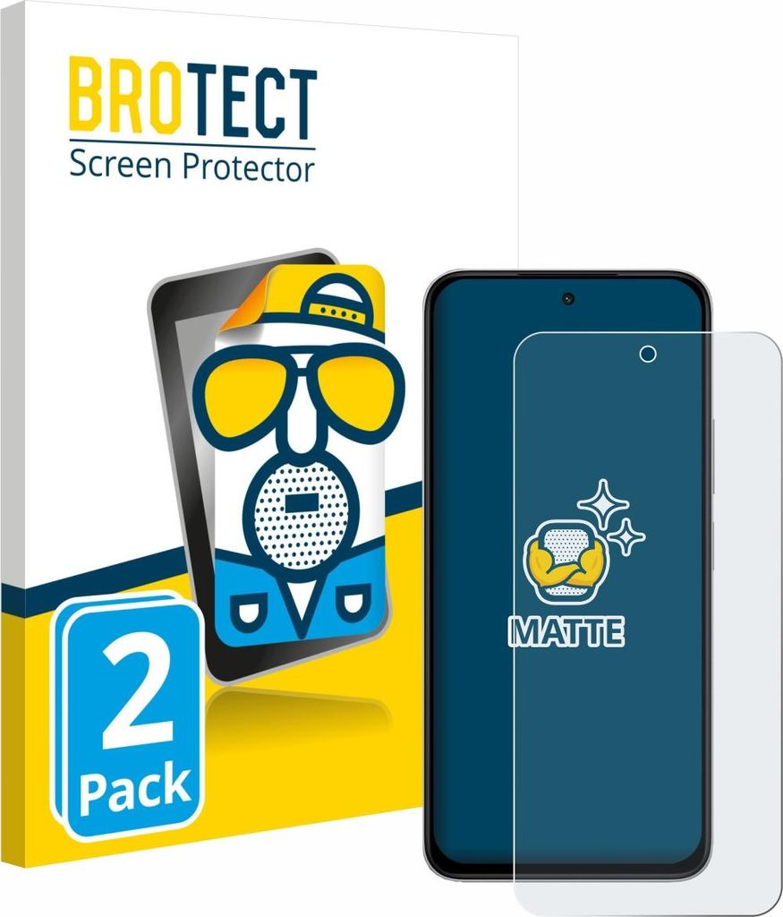 2x BROTECT Schutzfolie für Xiaomi Poco M7 Displayschutz Displayschutzfolie Folie Matt Entspiegelungsfolie