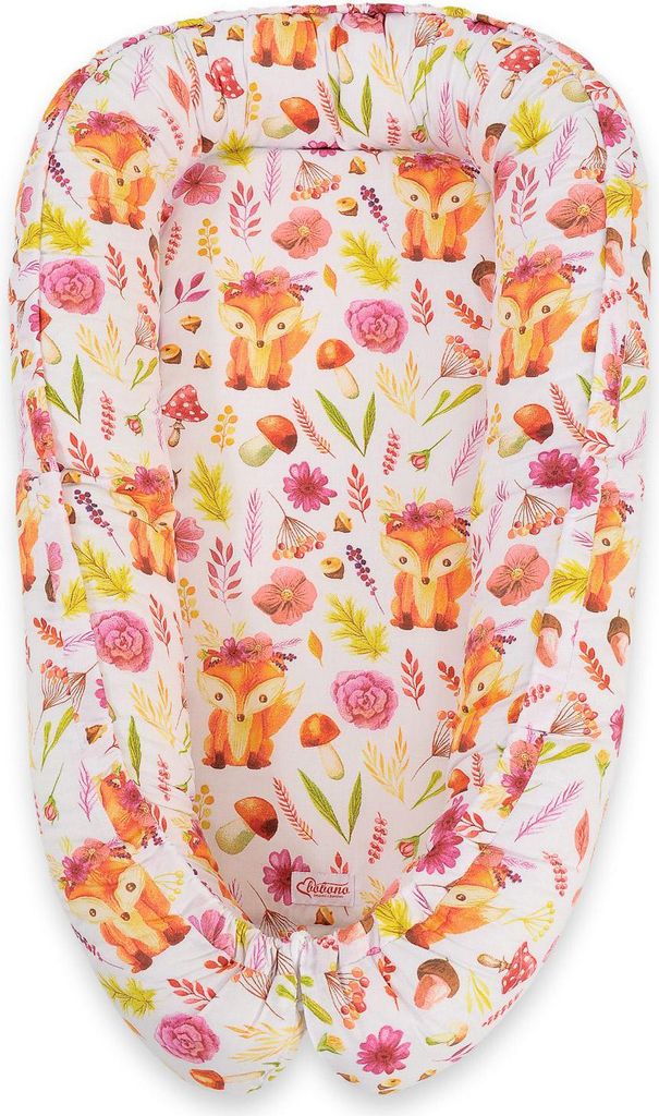 Bobono Babyschlafsack Kokon Premium Naturfaser Lisek Doppelseitig 95x55 cm