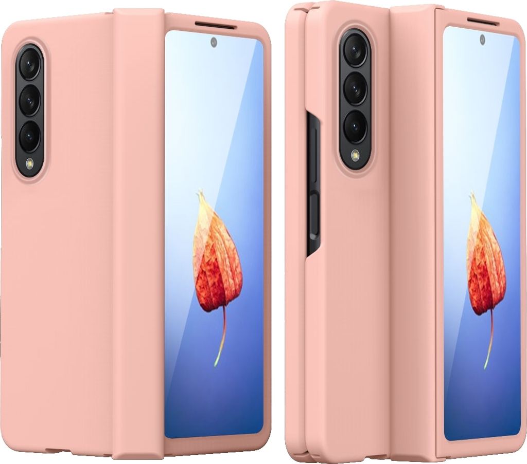 Für Samsung Galaxy Z Fold4 5G Kunststoff Handy Tasche Etuis Hülle + Glas + Stift