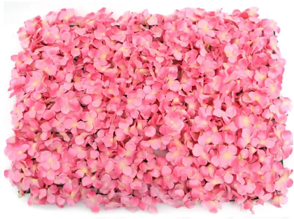 Mur de Fleurs Artificielles Rose Lot de 20 Panneaux Déco Murale Jardin