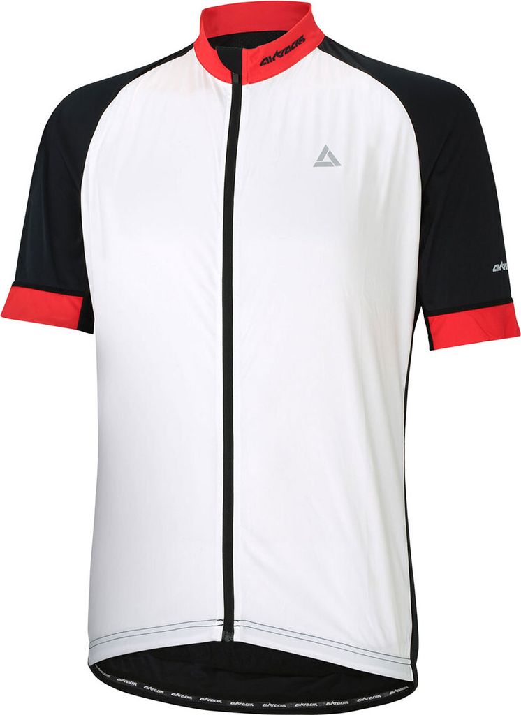 Airtracks Fahrradtrikot Kurzarm Pro Line weiß-schwarz-rot S