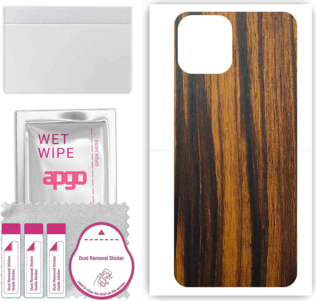 apgo Rückseite Schutzfolie, Skin, kompatibel mit Blackview A95, Hinten Displayschutzfolie aus Vinylfolie, kratzfest, einfache Montage - Tigerwood