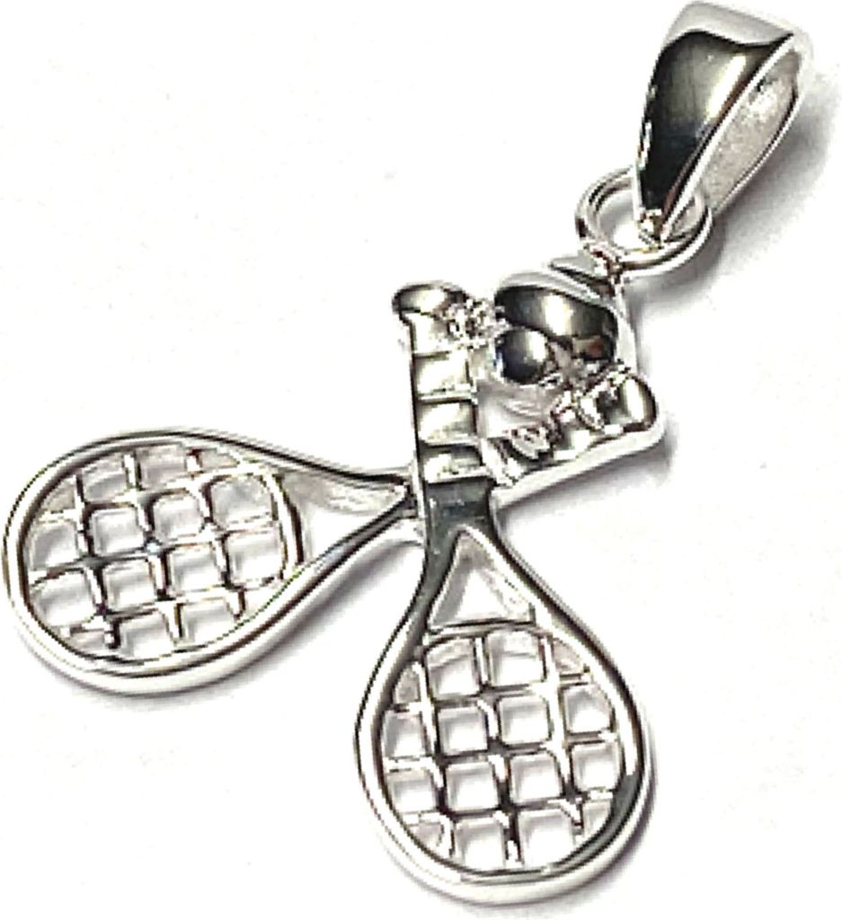 Anhänger 925 Silber Tennisschläger Hobby Kettenanhänger sport