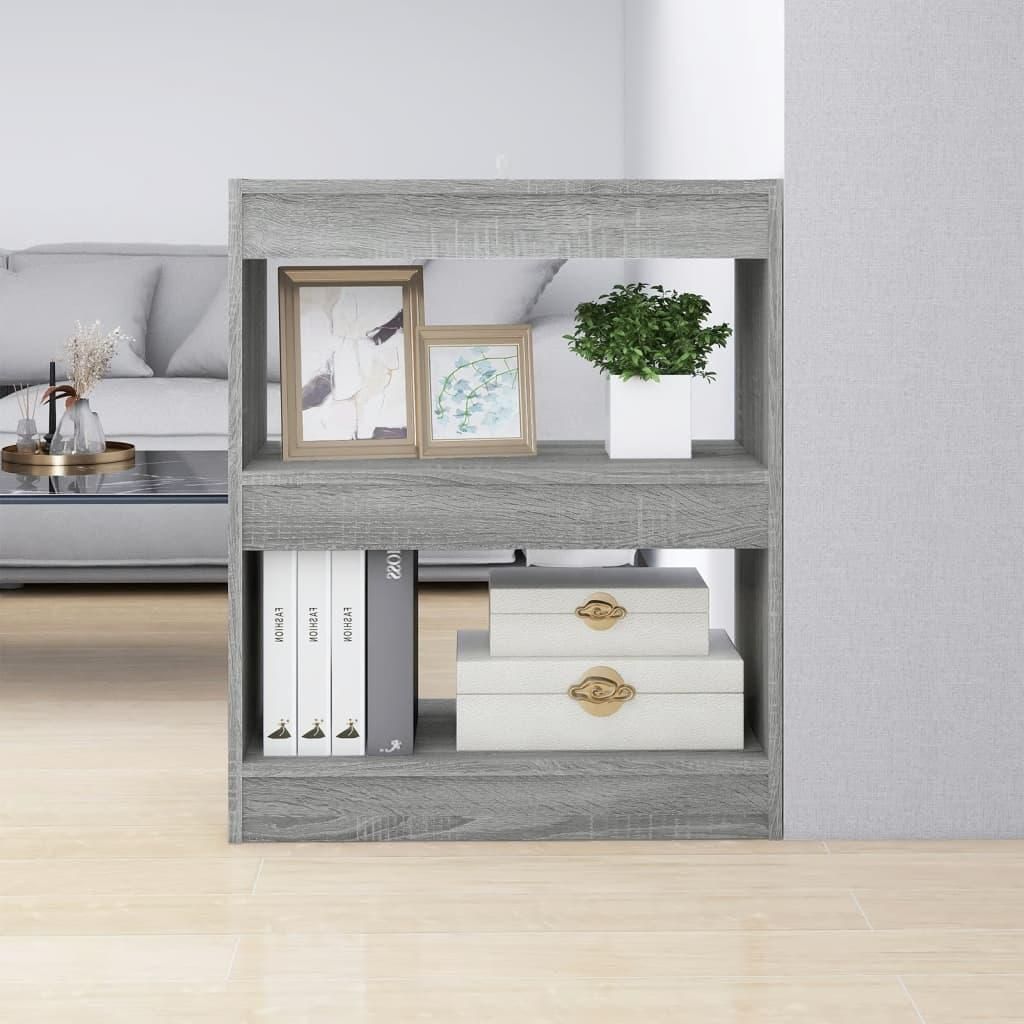 vidaXL Libreria/divisorio grigio Sonoma 60x30x72 cm Immagine del prodotto 