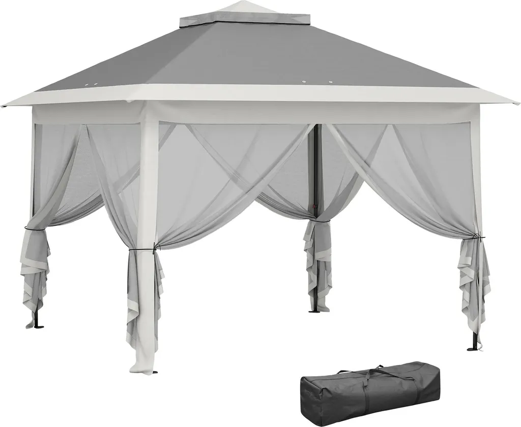 Tente de réception 3,3x3,3m pour jardin et terrasse protection solaire