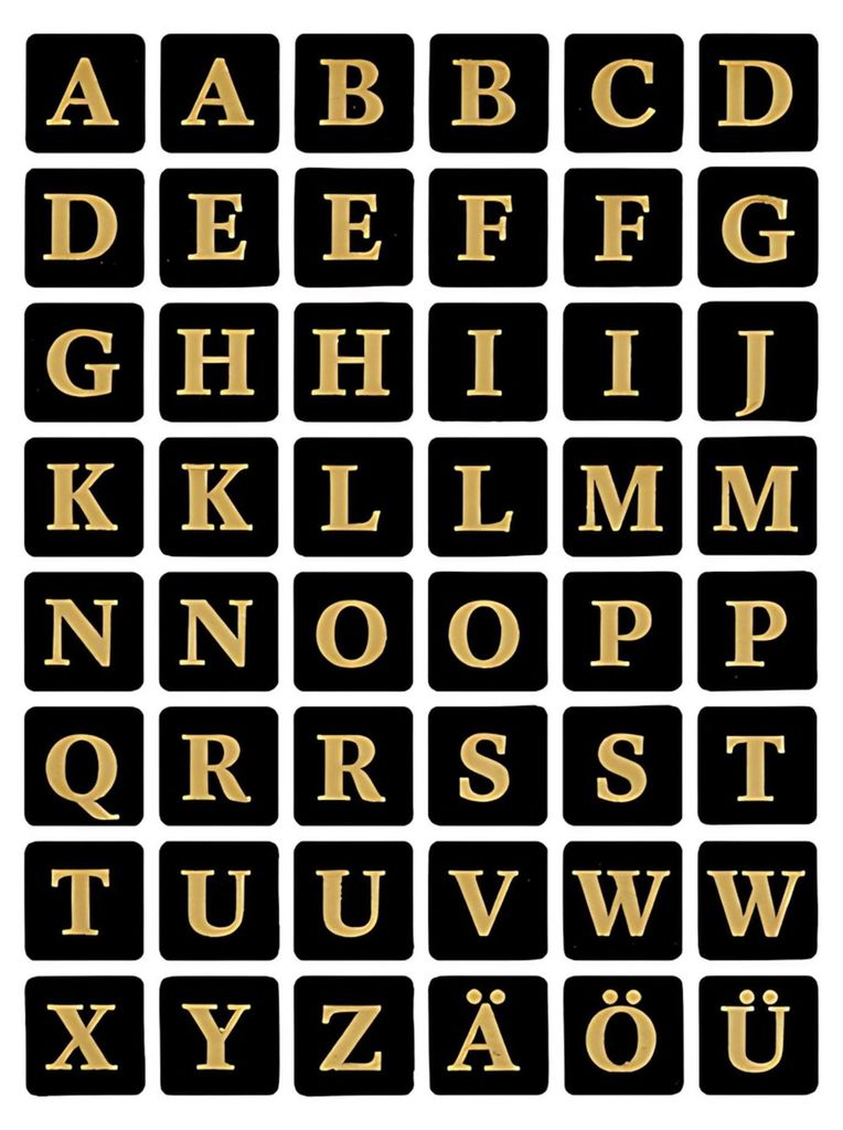 Herma 4130 4130 Etichette per lettere - A-Z, 13x13 mm, nero Immagine del prodotto 