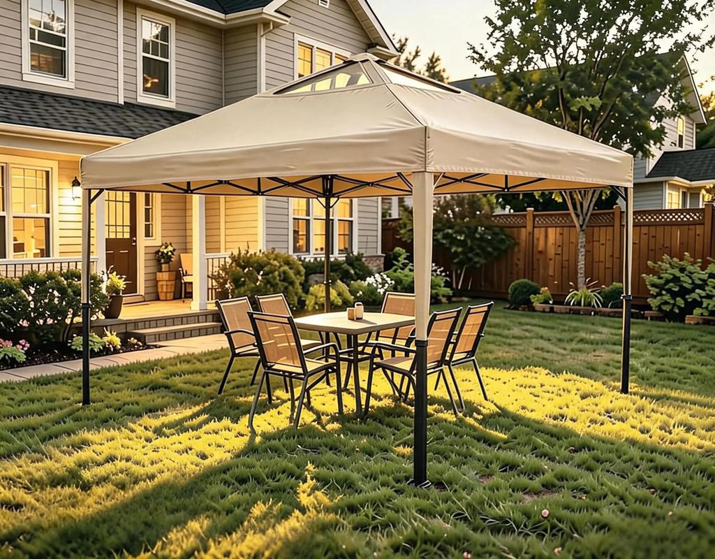 Faltpavillon 2,7 x 2,7 m - Pop Up Partyzelt - One-Push Produktbild 