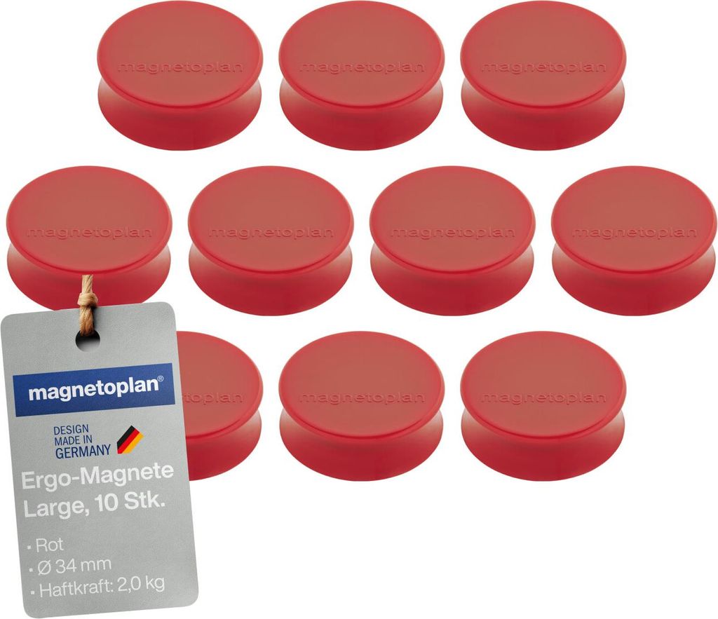 Magnetoplan Ergo large Magnete rot 34mm 10St