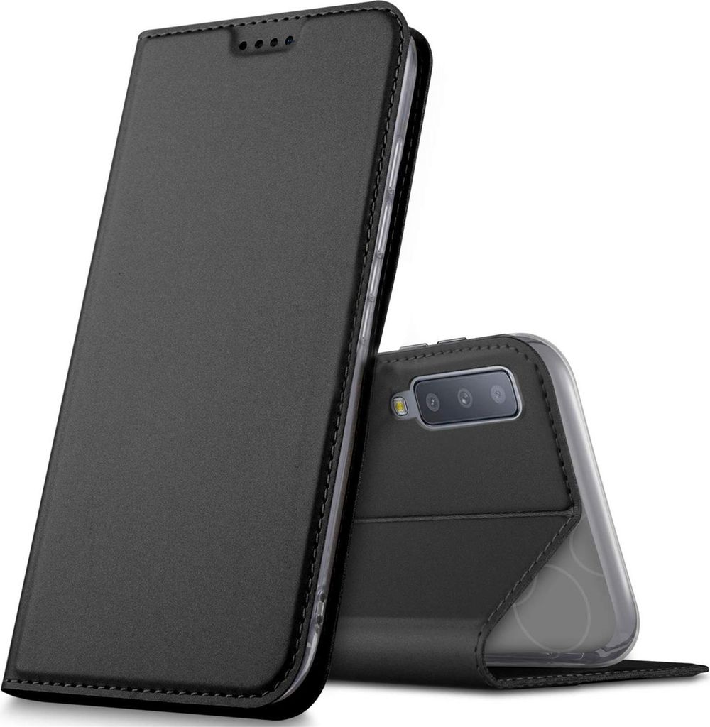 Handy Hülle Samsung Galaxy A7 2018 Book Case Schutzhülle Tasche Slim Flip Cover Etui