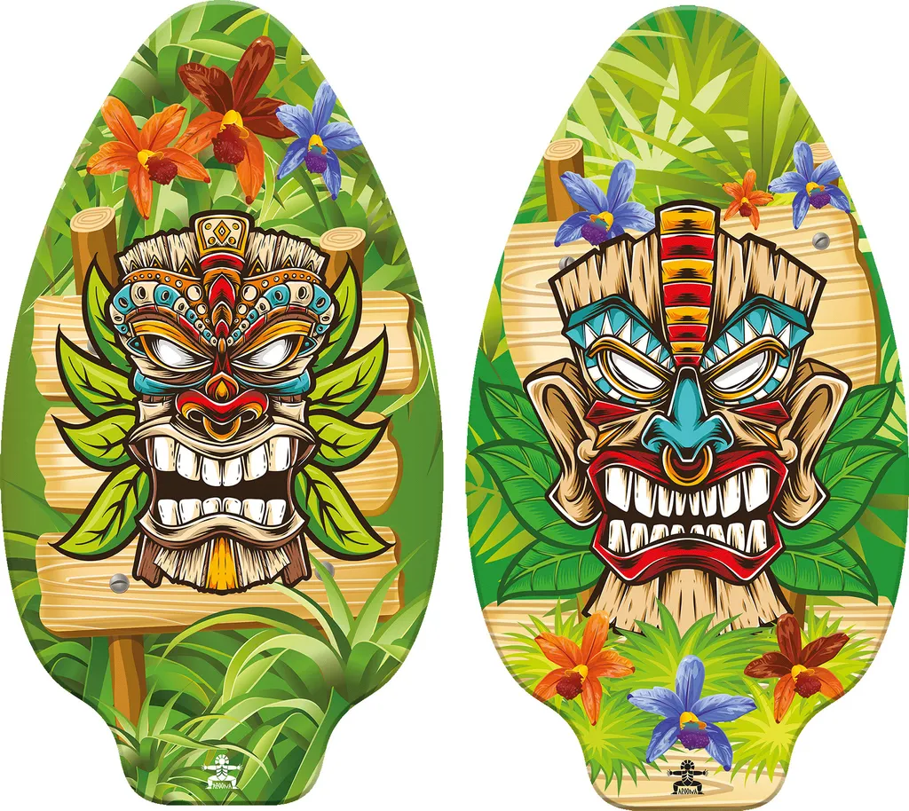 Skimboard tiki 80 cm pour s'amuser dans les vagues du bord de mer
