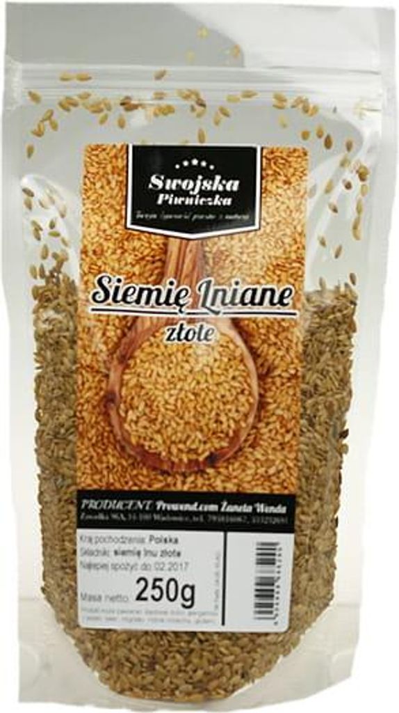 SIEMIĘ LNIANE LEN ZŁOTY ZŁOCISTY 250g Swojska Piwniczka
