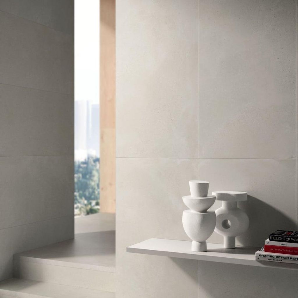 Fliesen Betonoptik Weiss 60x60 cm CASA39 Marca Corona Desygn