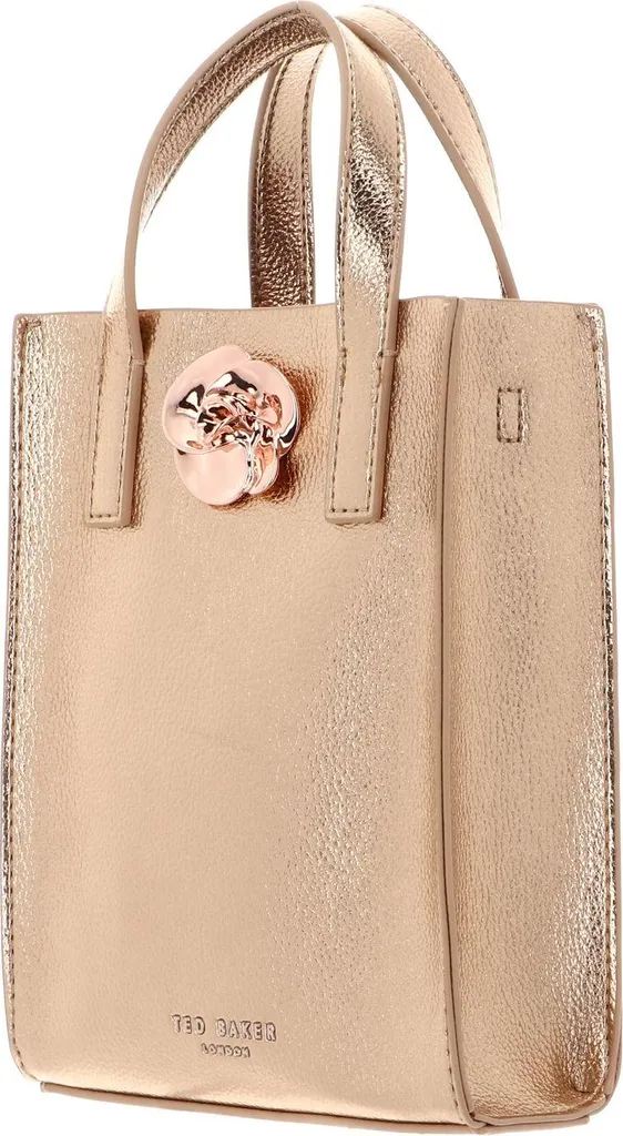 Mini Sac Iconique Rosari Ted Baker Doré Rose avec Détail Fleur Rose