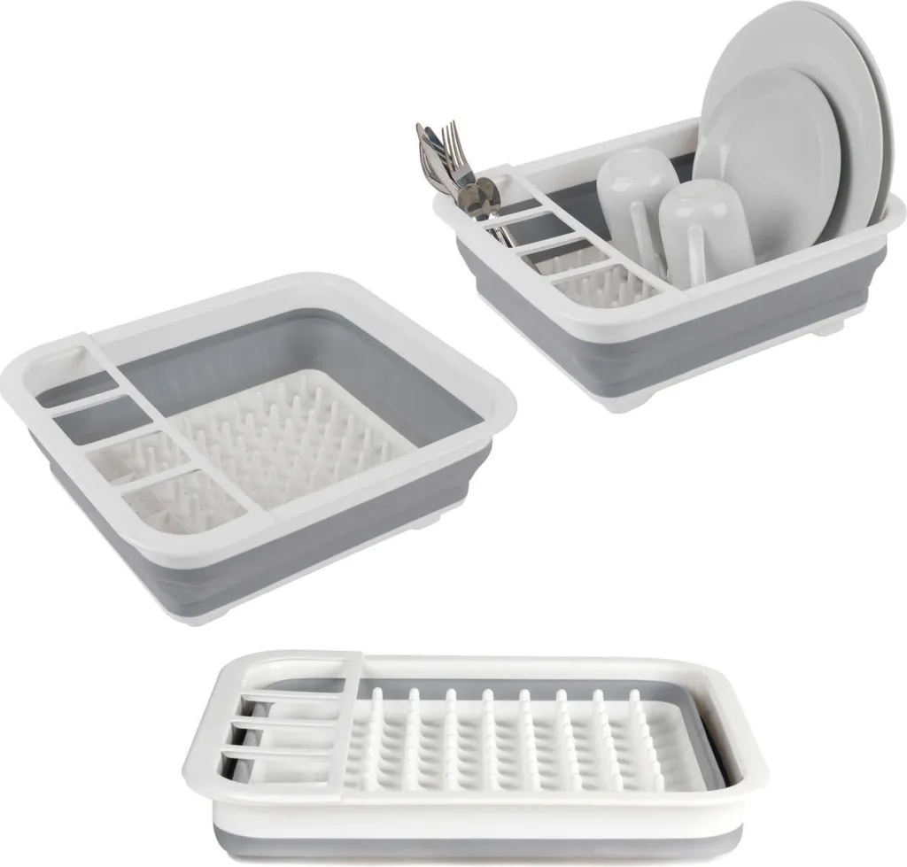 Égouttoir à vaisselle rétractable gris Beldray pour petite cuisine