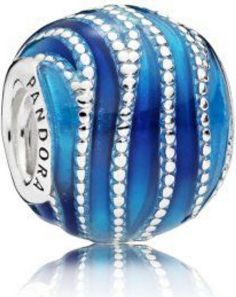 Pandora 797012ENMX Charm Blue Wellen Sterling Silber Produktbild 