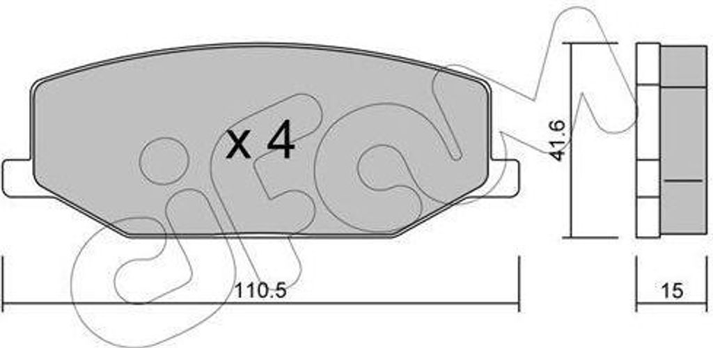 CIFAM Bremsbeläge Satz Vorne Bremsklötze für SUZUKI JIMNY (FJ) 822-097-0