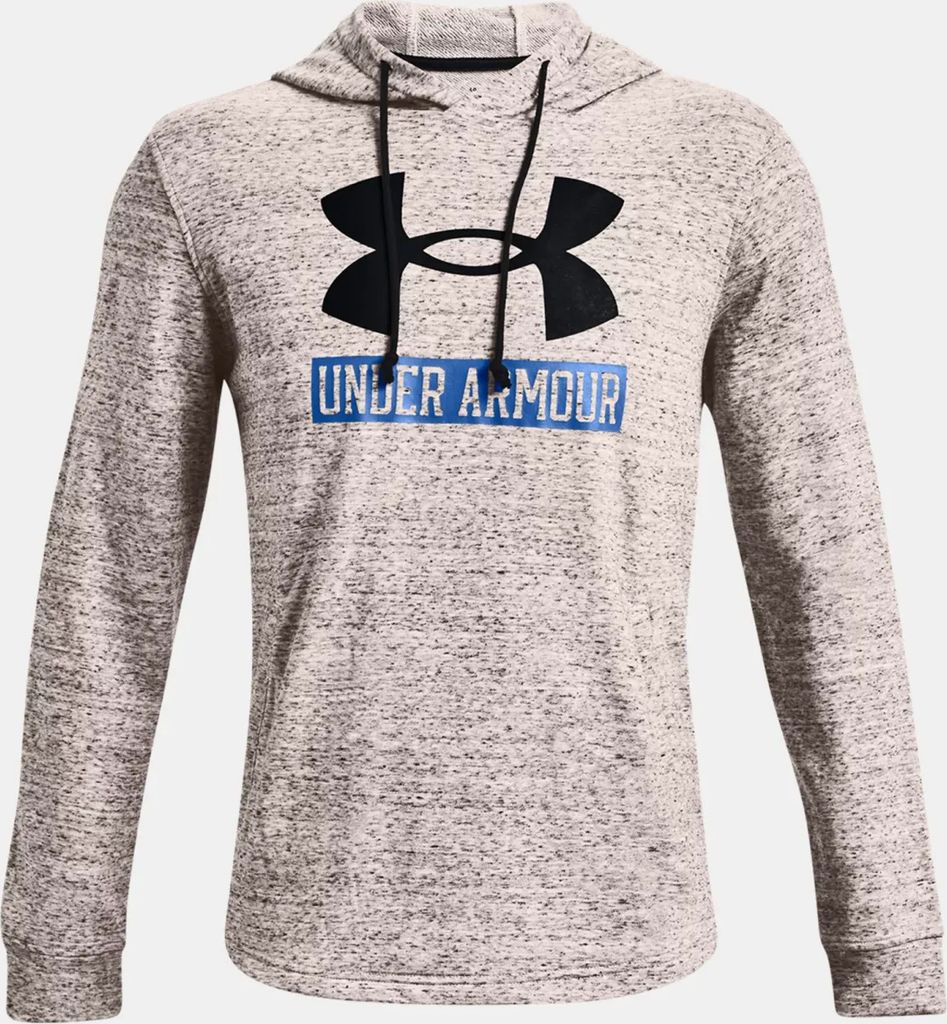 Under Armour Ua Rival Terry Logo Hoodie 112 Onyx White Xl