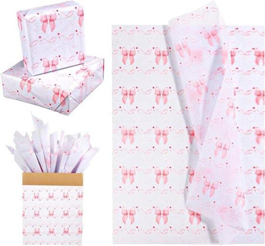 Rosa Geschenkpapier 30st Schattig Verpackung