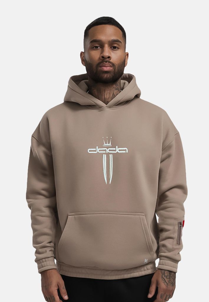DADA Supreme Oversize Hoodie Print Ärmeltasche Kängurutasche Kapuze Größe: M