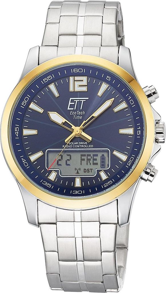 ETT Eco Tech Time EGA-11717-31M Herrenuhr Funk Solar Drive Professional Chronograph 45mm 5ATM
