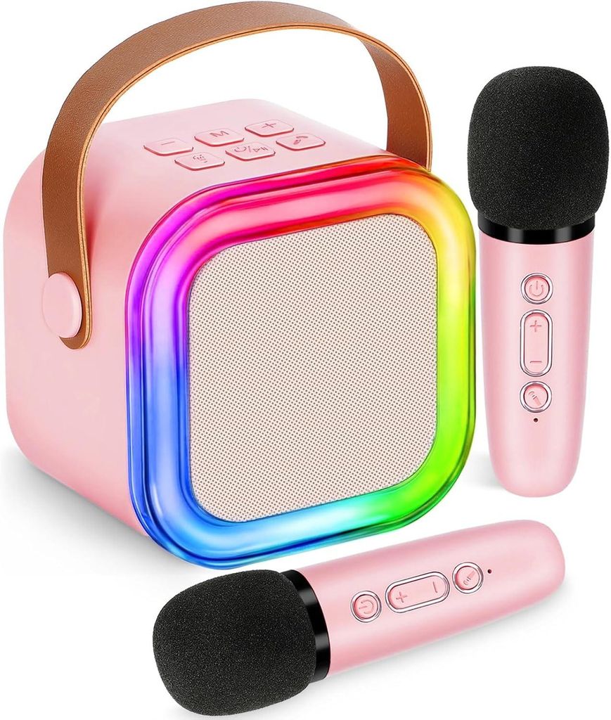Bluetooth Karaoke Maschine mit 2 kabellosen Mikrofonen, Produktbild 