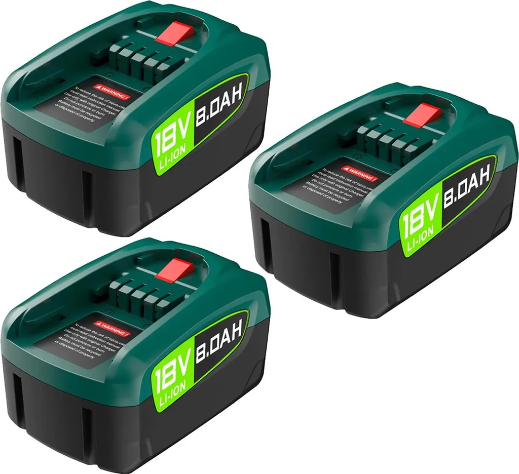 Batterie Rechargeable 18V 8000mAh - Lot de 3 Packs BAT Haute Densité