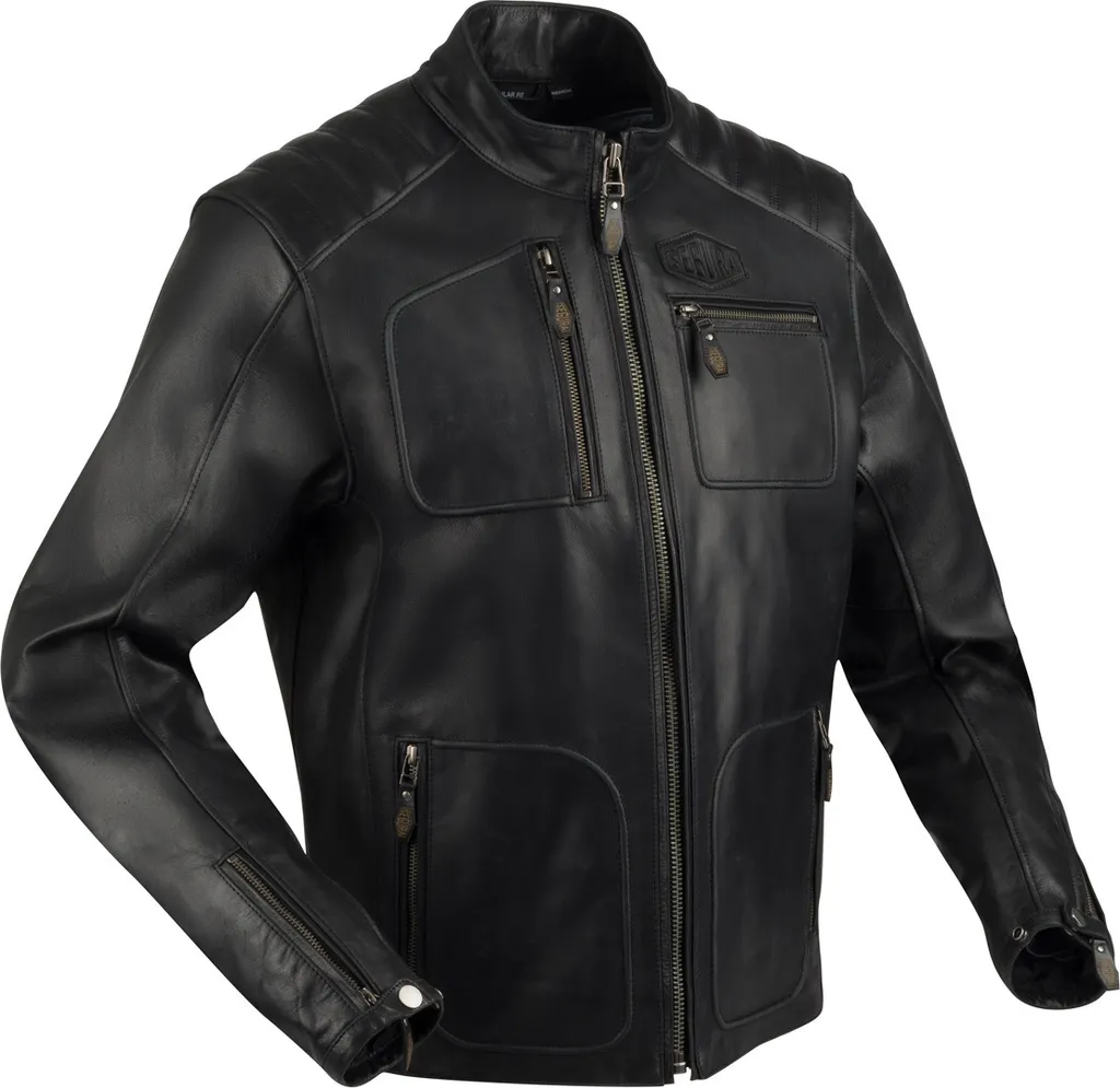 Blouson cuir moto urbain Segura Lewis noir L protection route et ville