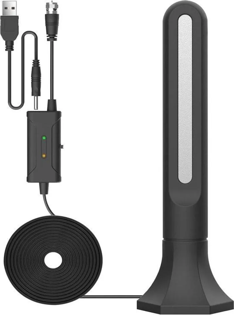 Antenne TV amplifiée à rotation 360° pour réception optimale 4K - 4